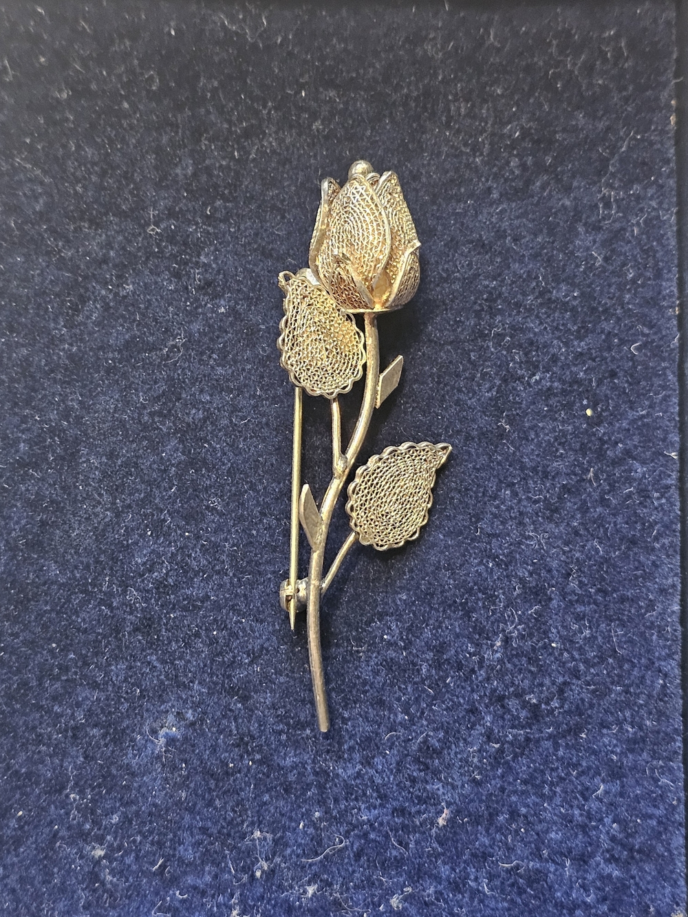 Sterling Silver 925 Floral Rose Brooch - Elegant Women's Jewelry